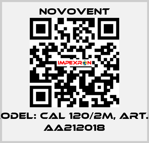 Model: CAL 120/2M, Art.N: AA212018 Novovent
