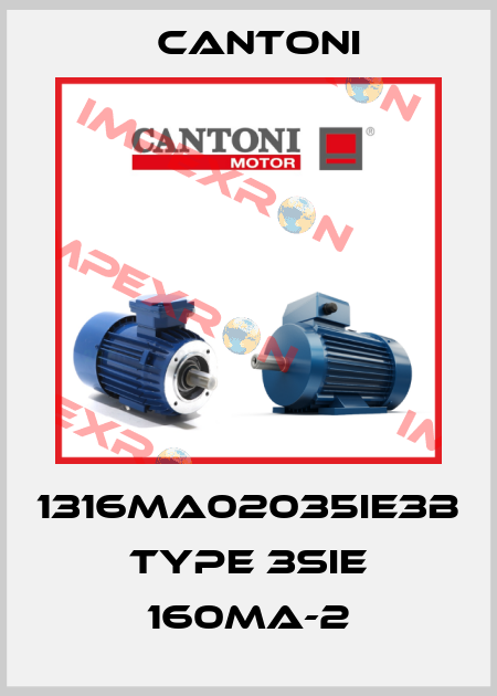 1316MA02035IE3B Type 3SIE 160MA-2 Cantoni