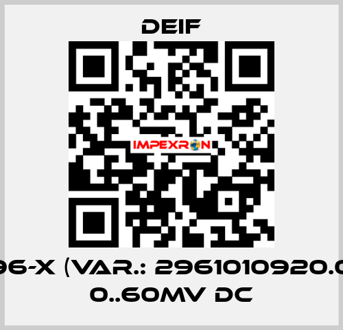 DQ96-x (Var.: 2961010920.02) - 0..60mV DC Deif