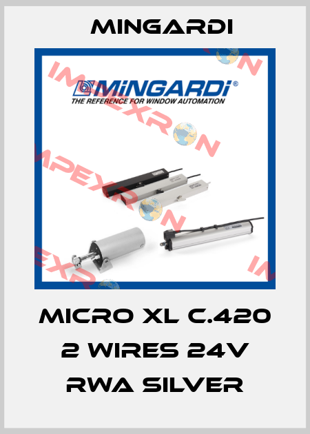 MICRO XL C.420 2 WIRES 24V RWA SILVER Mingardi