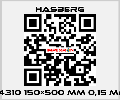 1.4310 150×500 mm 0,15 mm Hasberg