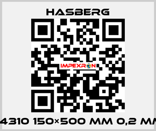 1.4310 150×500 mm 0,2 mm Hasberg