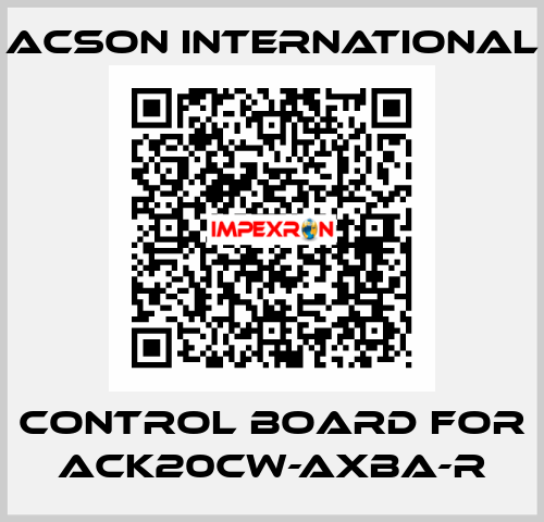 Control board for ACK20CW-AXBA-R Acson International