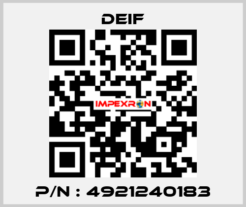 P/N : 4921240183 Deif