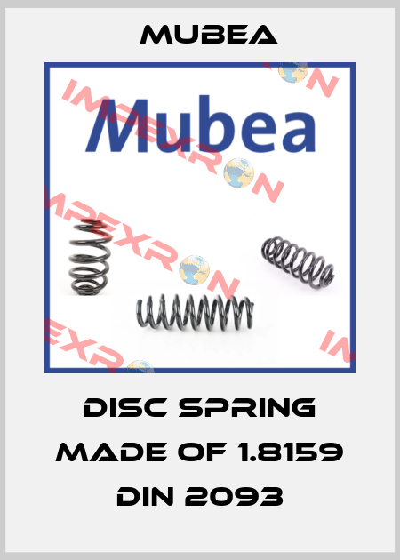 Disc spring made of 1.8159 DIN 2093 Mubea