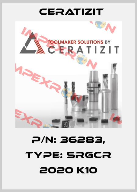 P/N: 36283, Type: SRGCR 2020 K10 Ceratizit