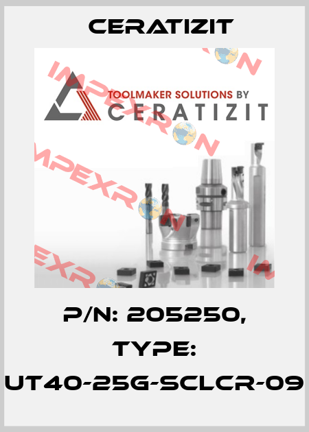 P/N: 205250, Type: UT40-25G-SCLCR-09 Ceratizit