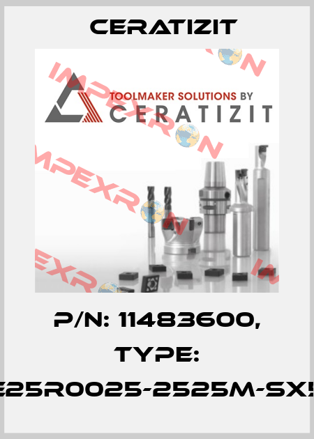 P/N: 11483600, Type: E25R0025-2525M-SX5 Ceratizit