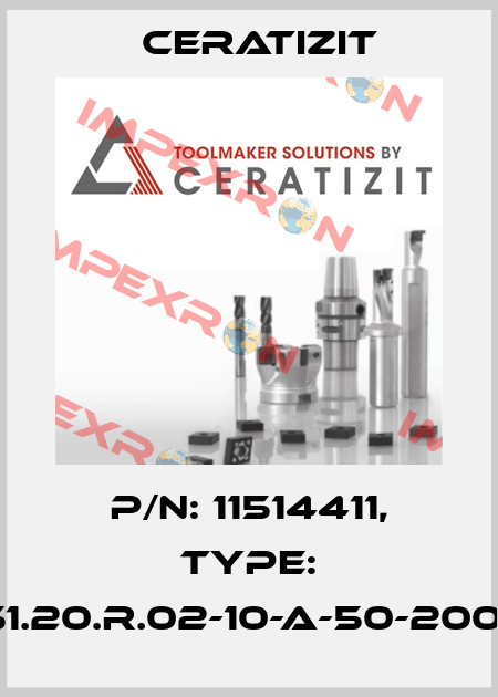 P/N: 11514411, Type: C251.20.R.02-10-A-50-200-RS Ceratizit