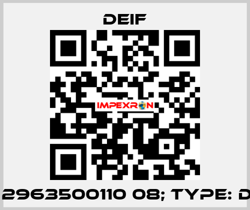 p/n: 2963500110 08; Type: DBC-1 Deif
