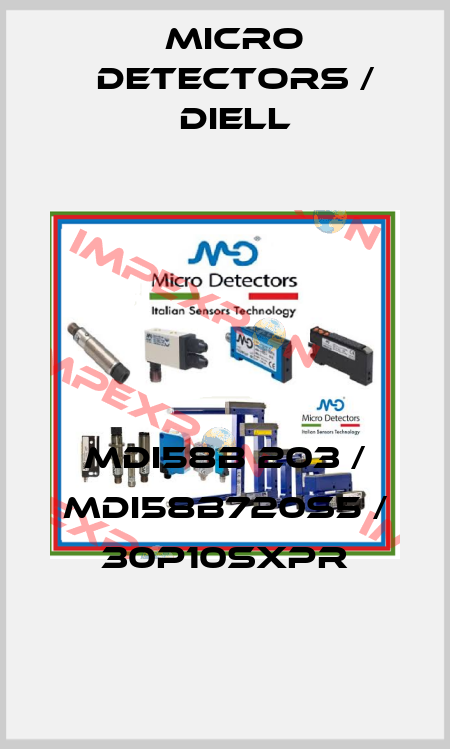 MDI58B 203 / MDI58B720S5 / 30P10SXPR
 Micro Detectors / Diell
