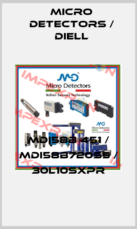 MDI58B 451 / MDI58B720S5 / 30L10SXPR
 Micro Detectors / Diell