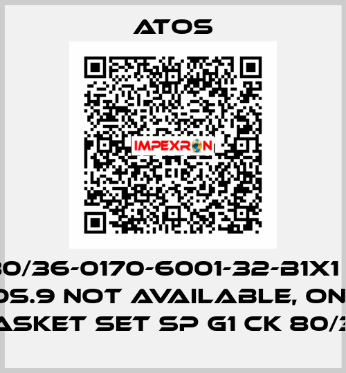CK-80/36-0170-6001-32-B1X1 for Pos.9 not available, only gasket set SP G1 CK 80/36 Atos