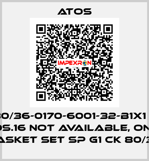CK-80/36-0170-6001-32-B1X1 for Pos.16 not available, only gasket set SP G1 CK 80/36 Atos
