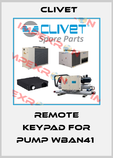 remote keypad for pump WBAN41  Clivet