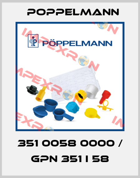351 0058 0000 / GPN 351 I 58 Poppelmann