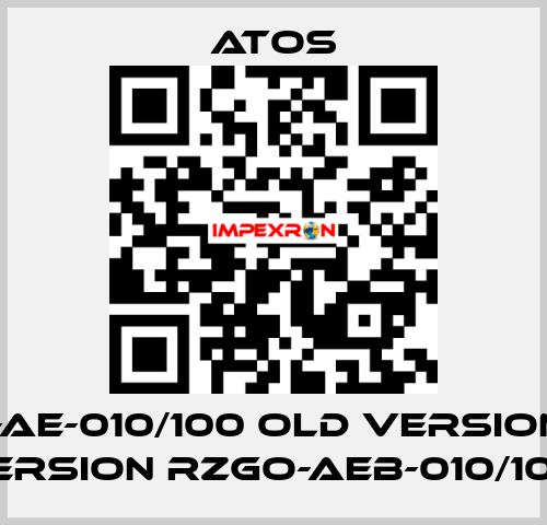 RZGO-AE-010/100 old version, new version RZGO-AEB-010/100  Atos