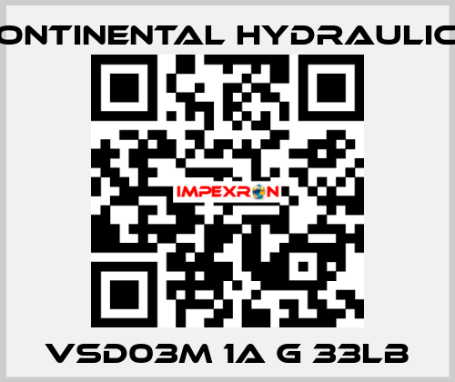 VSD03M 1A G 33LB Continental Hydraulics