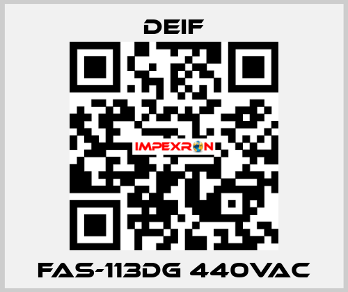 FAS-113DG 440VAC Deif