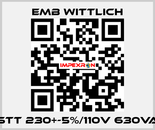 STT 230+-5%/110V 630VA EMB Wittlich