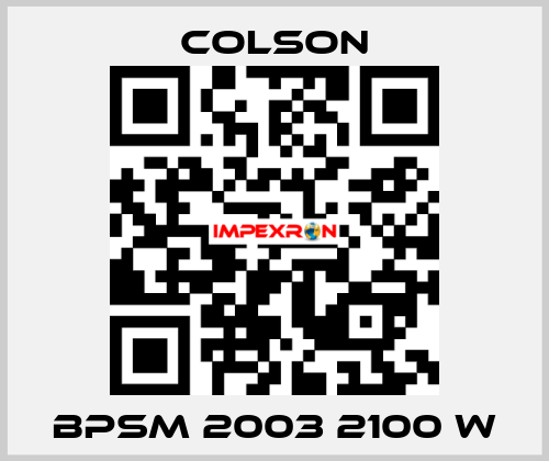 BPSM 2003 2100 W Colson
