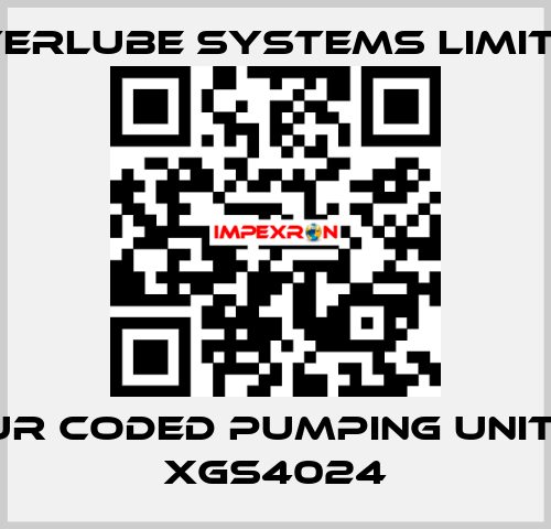 Colour coded pumping units for XGS4024 Interlube Systems Limited