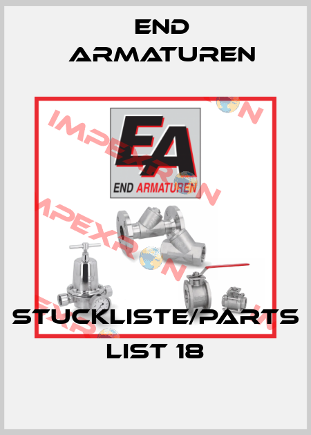 stuckliste/parts list 18 End Armaturen