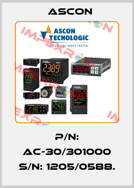  P/N: AC-30/301000 S/N: 1205/0588. Ascon