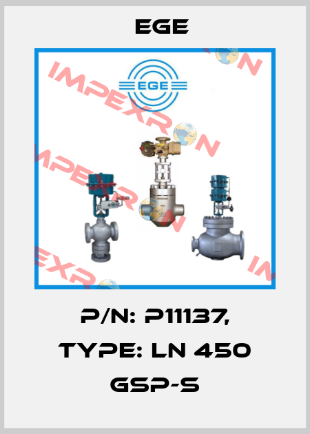 p/n: P11137, Type: LN 450 GSP-S Ege