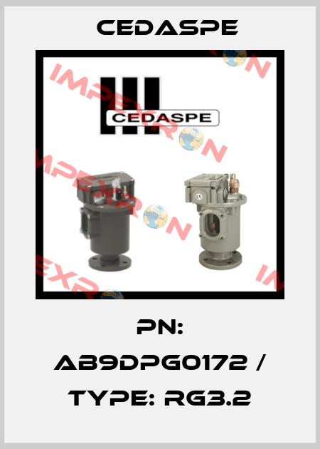PN: AB9DPG0172 / Type: RG3.2 Cedaspe