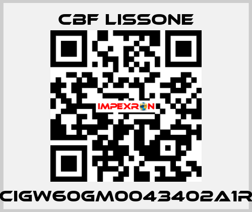 CIGW60GM0043402A1R CBF LISSONE