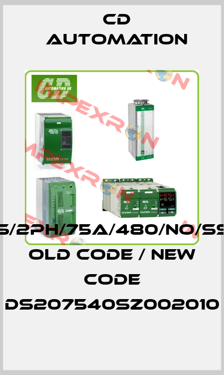 CD3000S/2PH/75A/480/NO/SSR/ZC/NF old code / new code DS207540SZ002010 CD AUTOMATION