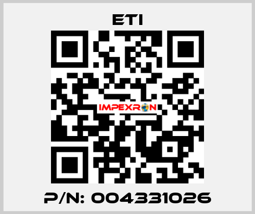 P/N: 004331026 Eti
