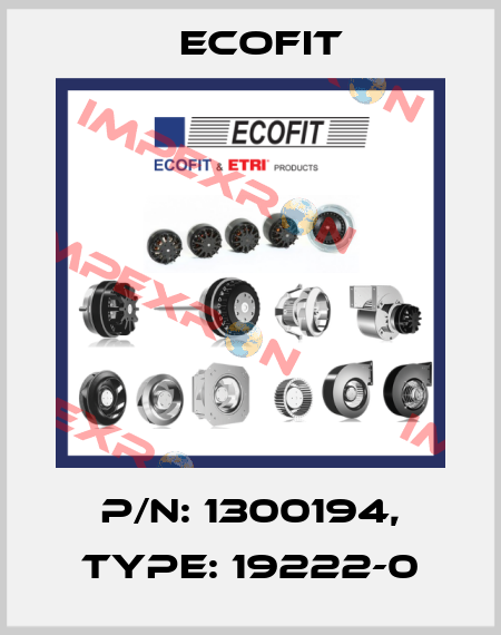 P/N: 1300194, Type: 19222-0 Ecofit