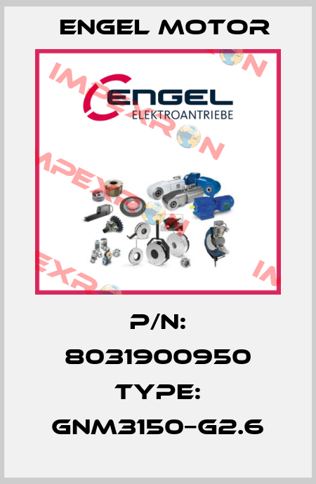 P/N: 8031900950 Type: GNM3150−G2.6 Engel Motor