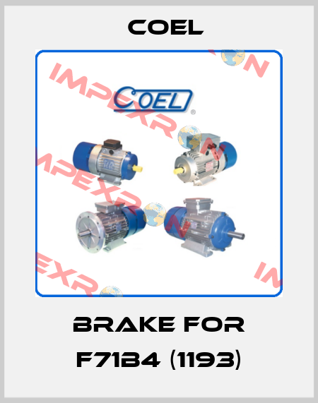Brake for F71B4 (1193) Coel