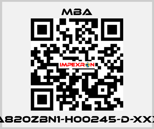 MBA820ZBN1-H00245-D-XXXXX MBA