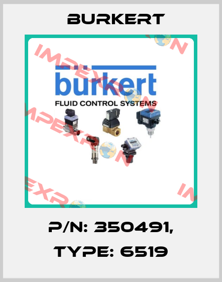 P/N: 350491, Type: 6519 Burkert