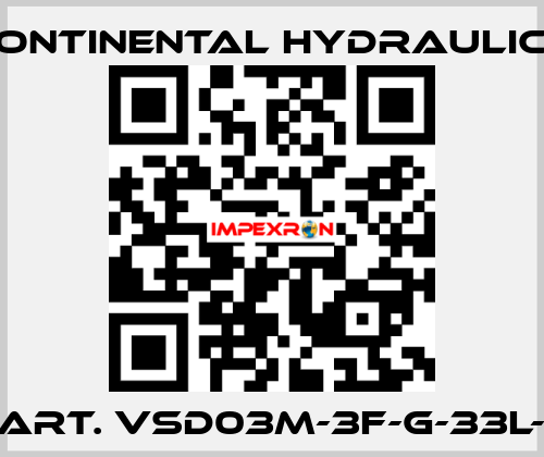 Part. VSD03M-3F-G-33L-C Continental Hydraulics