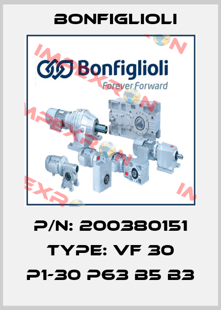P/N: 200380151 Type: VF 30 P1-30 P63 B5 B3 Bonfiglioli