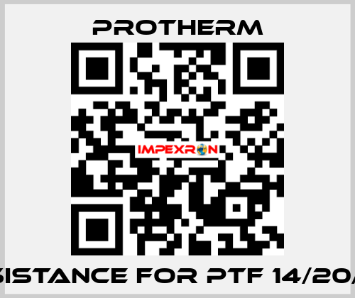 resistance for PTF 14/20/180 PROTHERM