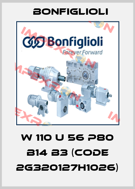W 110 U 56 P80 B14 B3 (Code 2G320127H1026) Bonfiglioli