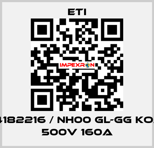 004182216 / NH00 gL-gG KOMBI 500V 160A Eti