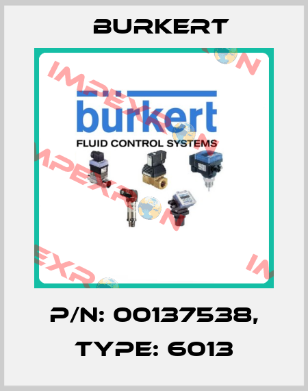 p/n: 00137538, Type: 6013 Burkert