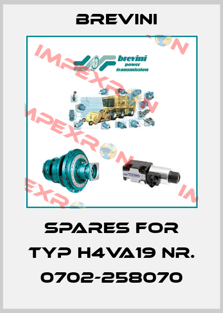 spares for Typ H4VA19 NR. 0702-258070 Brevini