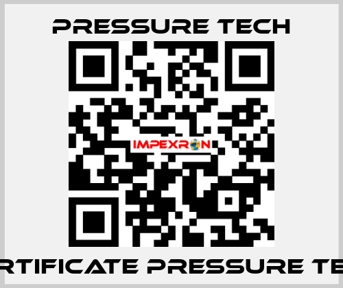 Certificate Pressure Tech Pressure Tech