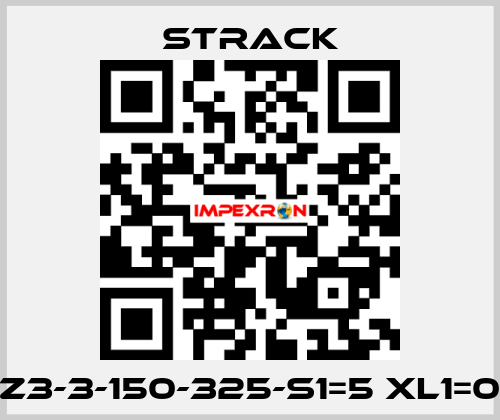 Z3-3-150-325-S1=5 XL1=0 Strack