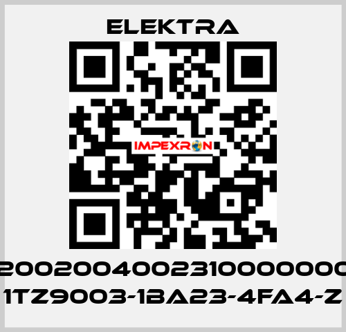 02002004002310000000 / 1TZ9003-1BA23-4FA4-Z ELEKTRA