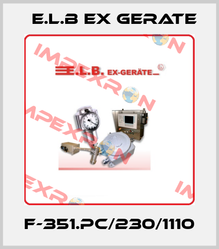 F-351.PC/230/1110 E.L.B Ex Gerate