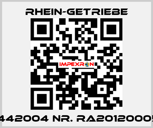 Typ. 442004 Nr. RA201200056-70 Rhein-Getriebe
